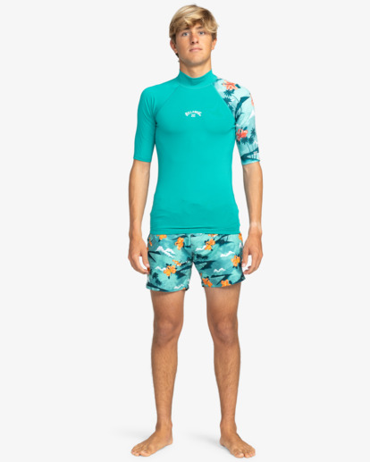 billabong, CONTRAST ALLOVER SS, AQUA (aqu) CONTRAST ALLOVER SS  EBYWR00115