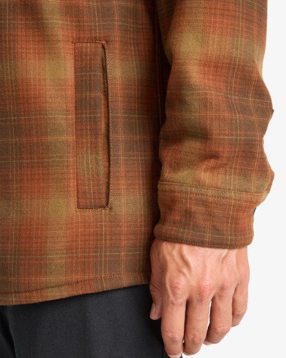 billabong, Furnace Bonded Flannel - Chemise en polaire pour Homme, DARK CEDAR (csr0) Furnace Bonded Flannel - Fleece Shirt for Men  EBYWT03005