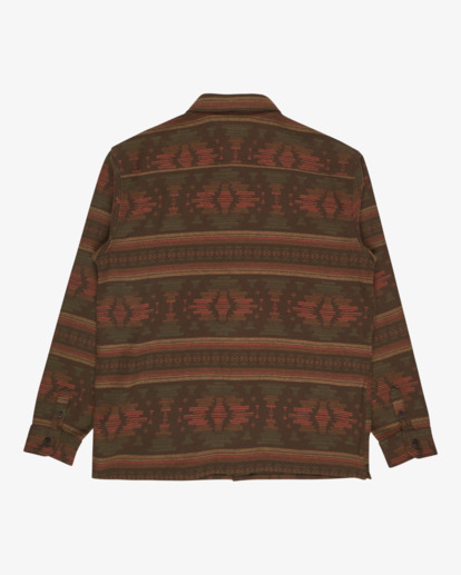 billabong, Offshore Jacquard Flannel - Yarn Dye Textured Woven Top for Men, DARK CEDAR (csr0) Offshore Jacquard Flannel - Yarn Dye Textured Woven Top for Men  EBYWT03013