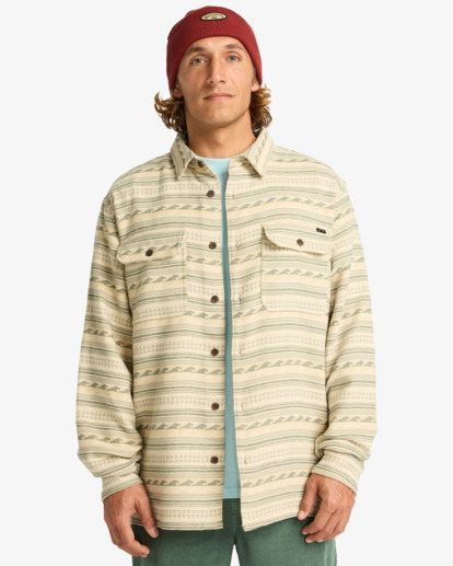 Offshore Jacquard Flannel - Yarn Dye Textured Woven Top for Men  EBYWT03013
