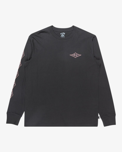 billabong, Crayon Wave - Longsleeve für Männer, WASHED BLACK (waa) Crayon Wave - Long Sleeve T-Shirt for Men  EBYZT00367