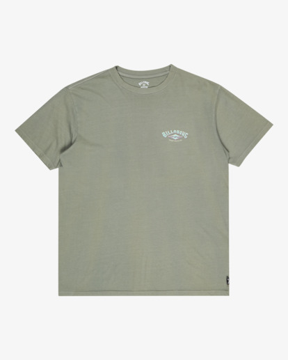 billabong, Arch Wave Washed - T-Shirt für Männer, GREY GREEN (gjk0) Arch Wave Washed - Short Sleeve T-Shirt for Men  EBYZT00371