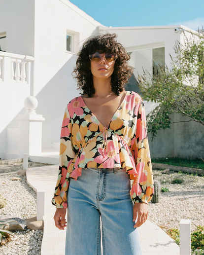 Time Goes By - Long Sleeve Crop Top for Women  F3TP01BIF2