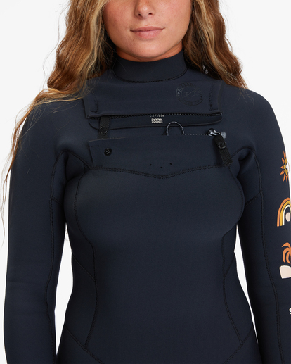 5/4mm Salty Dayz Natural 2022 - Chest Zip Wetsuit for Women  F45F20BIF2
