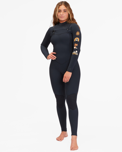 5/4mm Salty Dayz Natural 2022 - Chest Zip Wetsuit for Women  F45F20BIF2