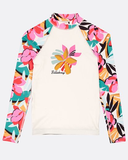 Girls' Flower Long Sleeve Rashguard  N4KY04BIP9