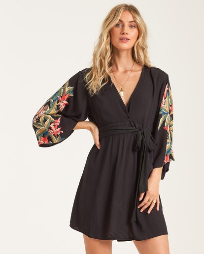 Havana Nights Wrap Dress for Women Billabong