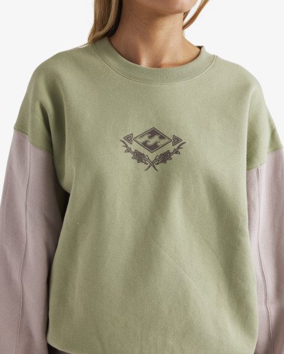 billabong, Since 73 The Original Vibes Kendall - Haut col rond pour Femme, MULTI (mul) Since 73 The Original Vibes Kendall - Crew Neck Sweatshirt for Women  UBJFT00305