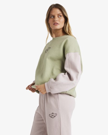 billabong, Since 73 The Original Vibes Kendall - Haut col rond pour Femme, MULTI (mul) Since 73 The Original Vibes Kendall - Crew Neck Sweatshirt for Women  UBJFT00305