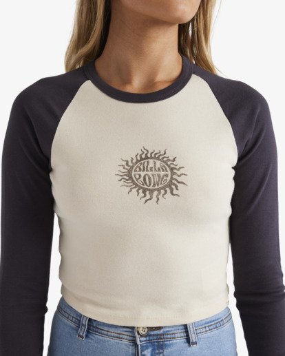 billabong, Bring The Sun Raglan - Langarm-Top für Frauen, WHITECAP (wcp) Bring The Sun Raglan - Long Sleeve Top for Women  UBJKT00288