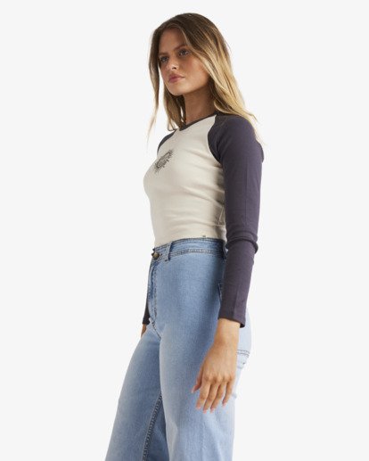 billabong, Bring The Sun Raglan - Langarm-Top für Frauen, WHITECAP (wcp) Bring The Sun Raglan - Long Sleeve Top for Women  UBJKT00288