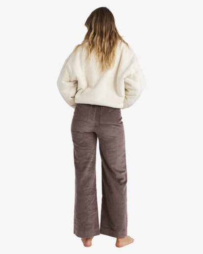 Palmy Cord - Wide Leg Trousers for Women  UBJNP00216