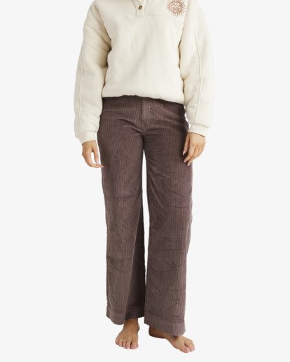 billabong, Palmy Cord - Pantalon pour Femme, KONA (cpk0) Palmy Cord - Wide Leg Trousers for Women  UBJNP00216