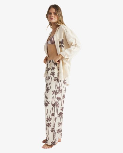 billabong, Sunset Canyon - Pantalón on cintura elástica para Mujer, WHITECAP (wcp) Sunset Canyon - Elasticated Trousers for Women  UBJNP00220