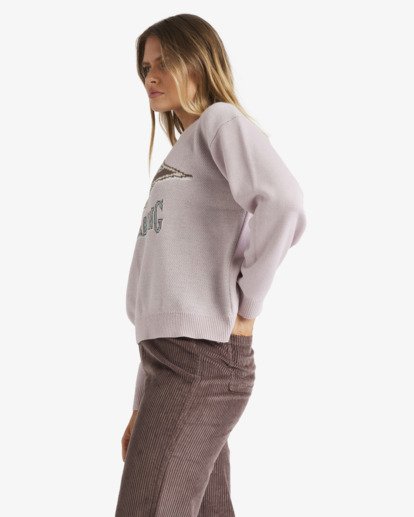 billabong, Since 73 The Original Vibes - Pull col rond pour Femme, HAZE (hze) Since 73 The Original Vibes - Crew Neck Jumper for Women  UBJSW00153