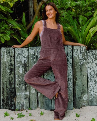 Palmy Cord Overall - Corduroy Dungarees for Women  UBJWD00440