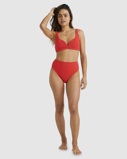 billabong, Terry Rib Dion - D-Cup Bra Bikini Top for Women, FIRE RED (nnz0) Terry Rib Dion - D-Cup Bra Bikini Top for Women  UBJX300430