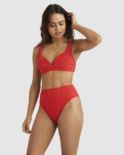 billabong, Terry Rib Dion - D-Cup Bra Bikini Top for Women, FIRE RED (nnz0) Terry Rib Dion - D-Cup Bra Bikini Top for Women  UBJX300430