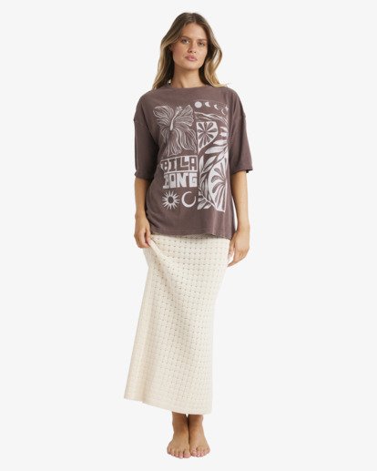 billabong, Winter Nights - T-shirt met Zeefdruk met Korte mouw voor Dames, KONA (cpk0) Winter Nights - Short Sleeve T-Shirt for Women  UBJZT00512