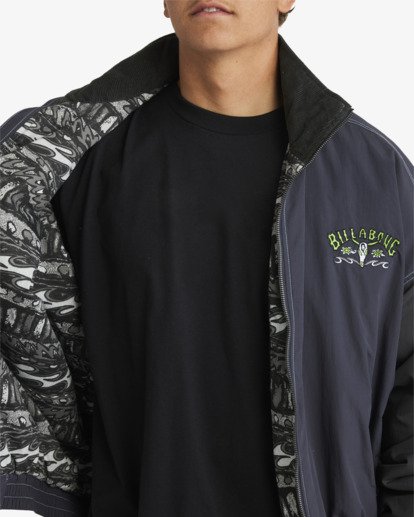 billabong, Occy Dawn - Vintage Style Surf Coach Jacket for Men, NAVY (nvy) Occy Dawn - Vintage Style Surf Coach Jacket for Men  UBYJK00130
