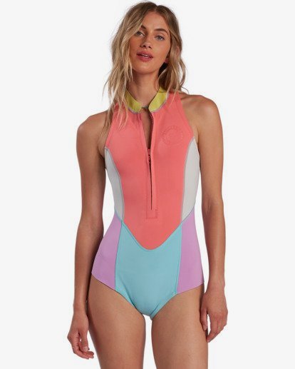 Surf Capsule Salty Dayz - Sleeveless Chest Zip Springsuit for Women  W42G55BIP1