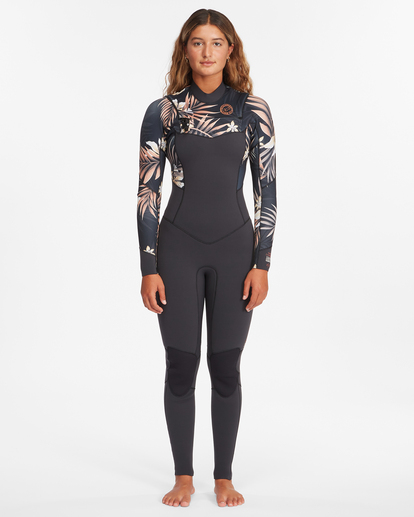 5/4mm Salty Dayz - Chest Zip Wetsuit for Women  Z45G10BIF1