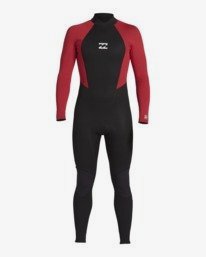 0 3/2mm Intruder - Neoprenanzug mit Rei&szlig;verschluss am R&uuml;cken f&uuml;r Jungen 8 - 14 Rot 043B19BIP0 Billabong