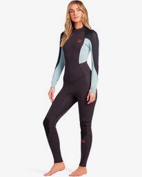 1 Launch 3/2mm Bz GBS - Traje de Surf con Cremallera en la Espalda para Mujer Gris 043G18BIP0 Billabong