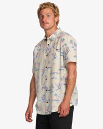 3 Sundays - Camisola de manga curta para homem Beige 24A041505 Billabong