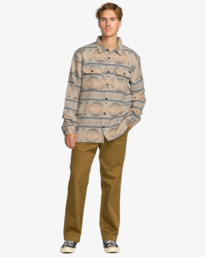 1 Offshore Jacquard Flannel - Long Sleeve Shirt for Men Beige 24A053501 Billabong
