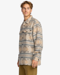 3 Offshore Jacquard Flannel - Long Sleeve Shirt for Men Beige 24A053501 Billabong