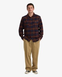 2 Offshore Jacquard Flannel - Overhemd met Lange Mouwen voor Heren Purple 24A053501 Billabong