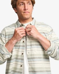 4 Coastline - Flannel Shirt for Men Beige 24A053506 Billabong