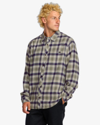 3 Coastline - Camicia in flanella da Uomo Green 24A053506 Billabong