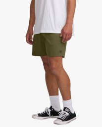 1 Surftrek Plus 19" - Elastic Waist Walkshorts for Men Green 24A321502 Billabong