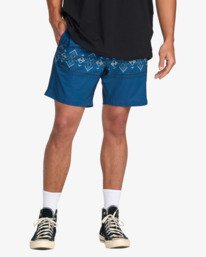 0 Surftrek 17" - Elastic Waist Walkshorts for Men Purple 24A321503 Billabong