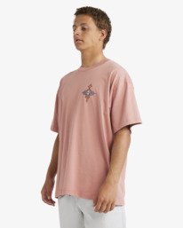 3 Occy Og - Maglietta serigrafata a maniche corte da uomo Pink 24A352531 Billabong