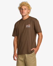 3 Land To Sea Regular - T-Shirt à manches courtes pour Homme Rouge 24A353516 Billabong