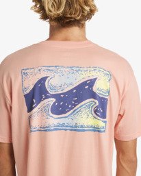 5 Crayon Wave Premium - T-shirt de manga curta para Homem Pink 24A354500 Billabong