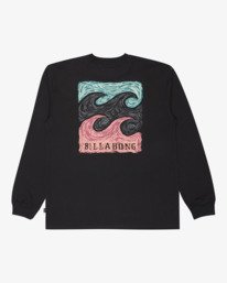 6 Crayon Wave Regular - Camiseta de manga larga para hombre Negro 24A364500 Billabong