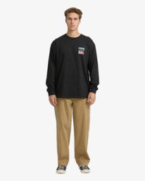 3 Crayon Wave Regular - Camiseta de manga larga para hombre Negro 24A364500 Billabong