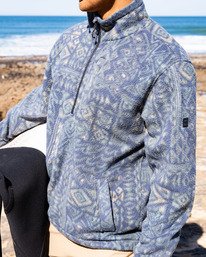 0 Boundary - Half Zip Mock Neck Fleece for Men Blue 24A411507 Billabong