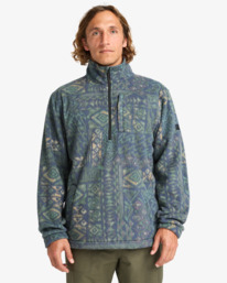0 Boundary - Half Zip Mock Neck Fleece for Men Blue 24A411507 Billabong