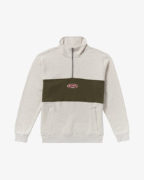 4 Bad Dog 3/4 - Half Zip Mock Neck Fleece for Men Beige 24A413504 Billabong