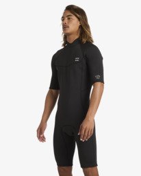 1 2/2mm Absolute - Short Sleeve Back Zip Springsuit for Men Black 24AW251601 Billabong