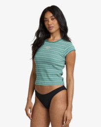 3 OSLO - Kurzärmliges Crop Top für Frauen Blau 24B011503 Billabong