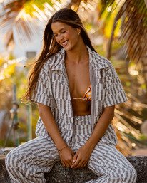 0 Vivid Wave - Top con botones para mujer Beige 24B011602 Billabong