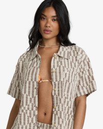 4 Vivid Wave - Haut boutonn&eacute; pour Femme Beige 24B011602 Billabong