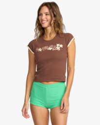 1 Josie Ringer - T-Shirt ajusté pour Femme Marron 24B013504 Billabong