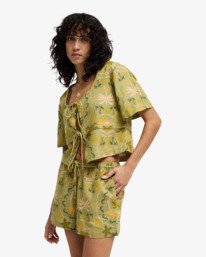 3 Totally Tropic - Short Sleeve Shirt for Women Green 24B041601 Billabong